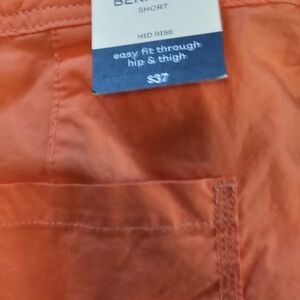 Coral colored Bermuda shorts